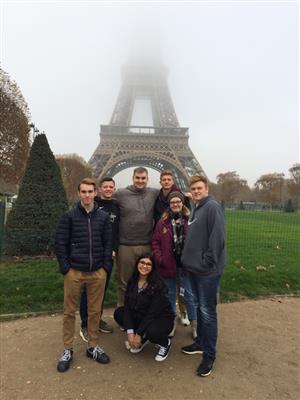 Students and Me at Eiffel Tower 
